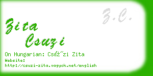 zita csuzi business card